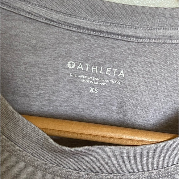 Charcoal Grey Athleta Workout Tank/ Muscle Tee - Picture 3 of 5